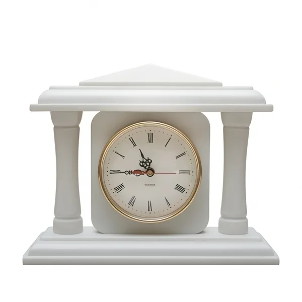 Reloj de mármol blanco Macael neoclásico