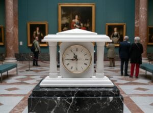 Reloj de mármol blanco Macael