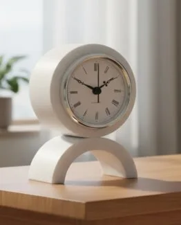 Reloj Circular de mármol blanco Macael