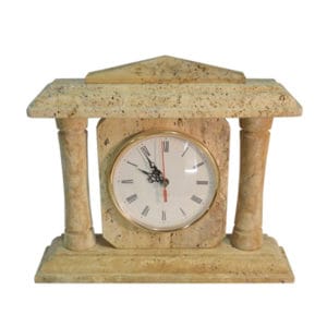 reloj piedra travertino. De Columnas