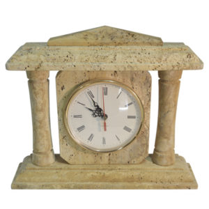 reloj romano piedra travertino