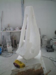 Escultura mármol blanco