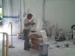 Escultura en proceso de elaboración
