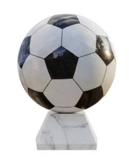 balón de fútbol de mármol