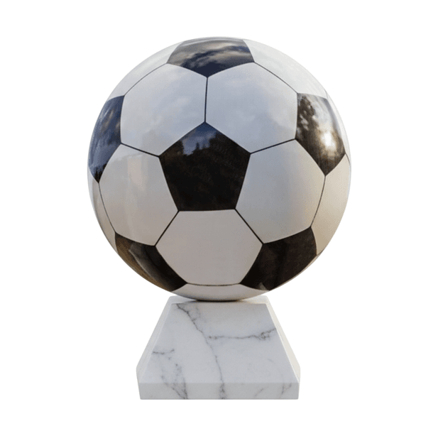balón de fútbol de mármol