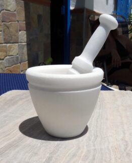 Mini Mortero medico 9CM con mano de mármol