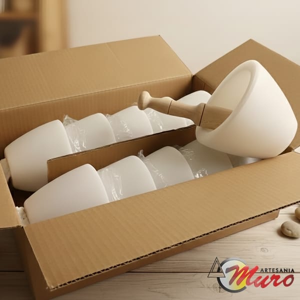 Mortero mármol moderno de 14 cm by Artesanía Muro